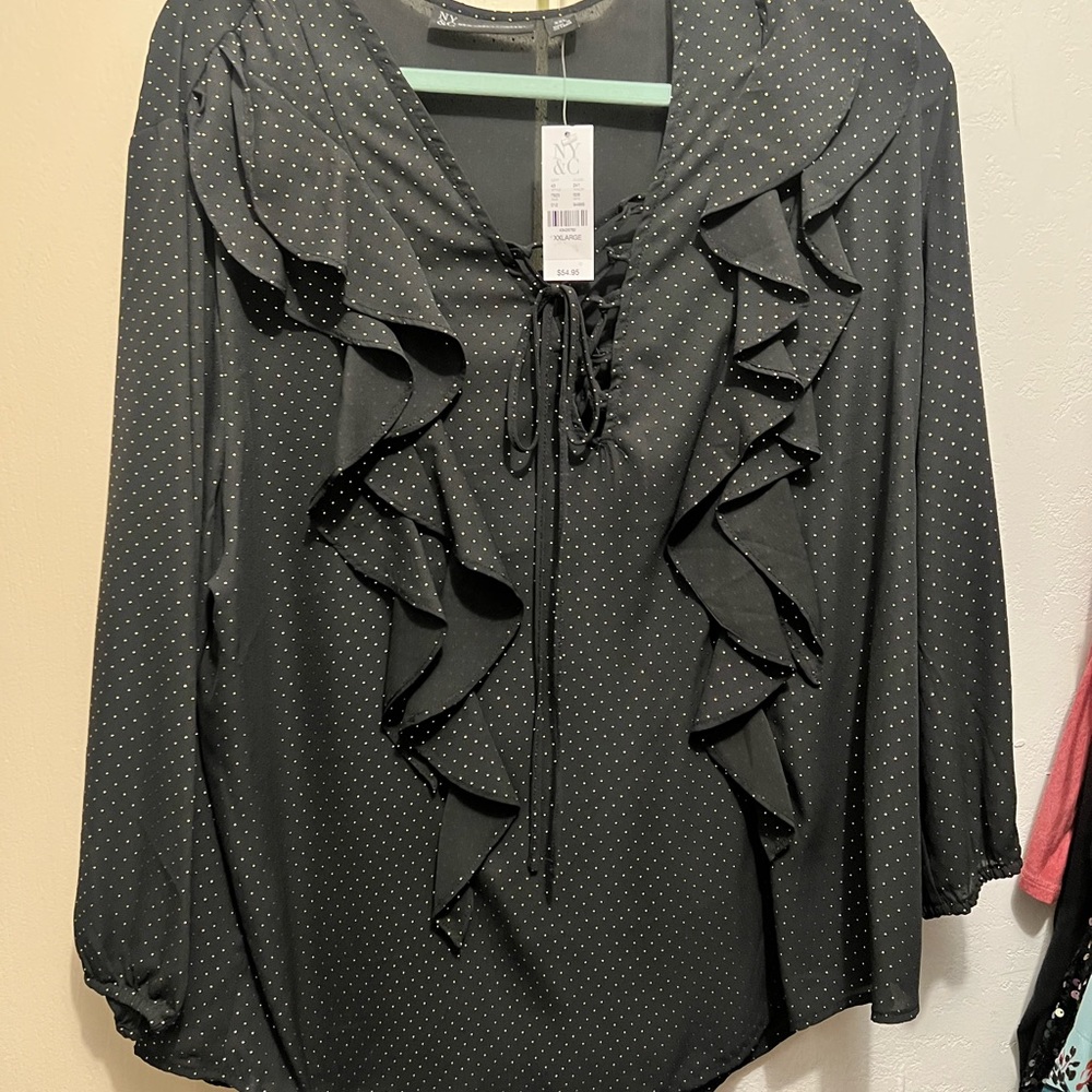 Black New York & Company Blouse
